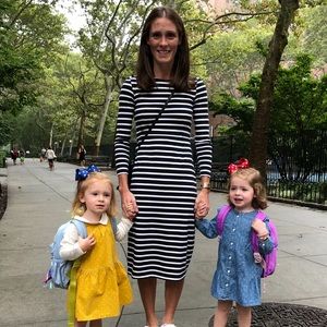 Jcrew Stripe Knit midi dress